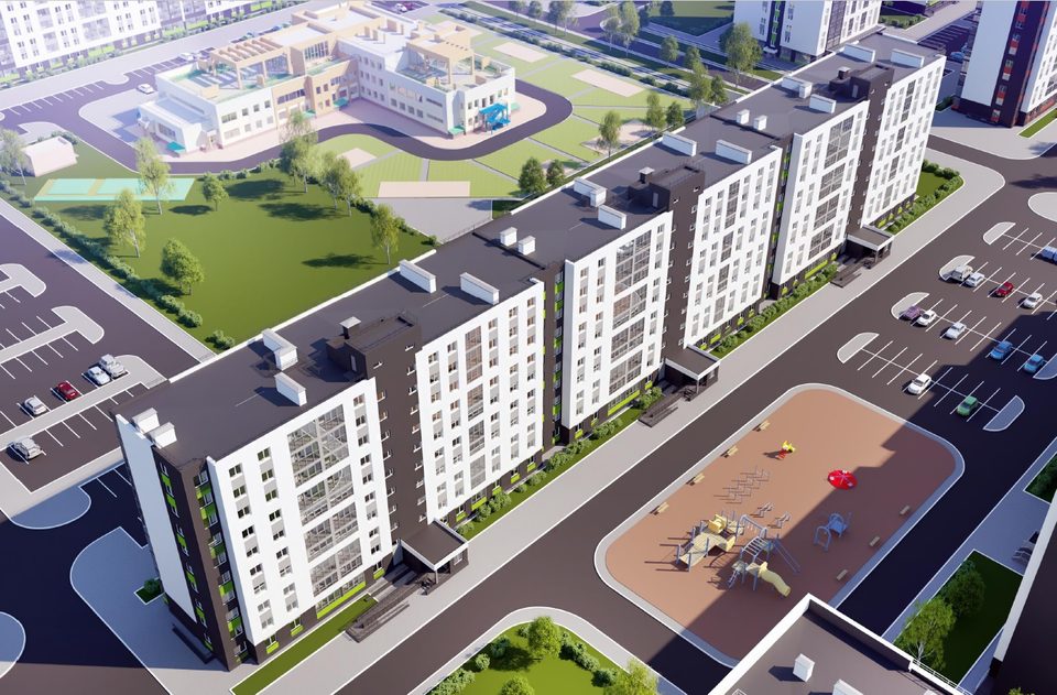 Уфа, микрорайон «Кузнецовский Затон», квартал 55, на участках 55/1, 55/2, 55/3