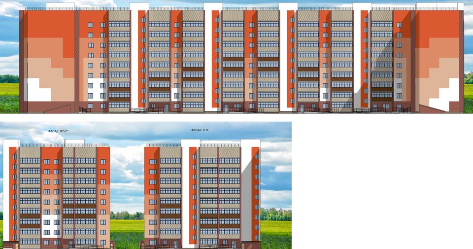 Многоэтажный жилой дом №175 с поквартирным газовым отоплением со встроенно-пристроенными торгово-офисными помещениями в микрорайоне №23 г.Нефтекамск РБ. Корректировка. 2 очередь – Блок секция №1