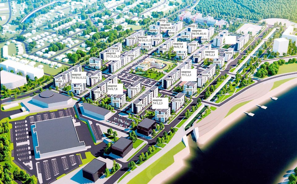 г. Уфа, Кировский район, микрорайон «Кузнецовский Затон» в квартале №56, на участках 56/6, 56/7,56/8